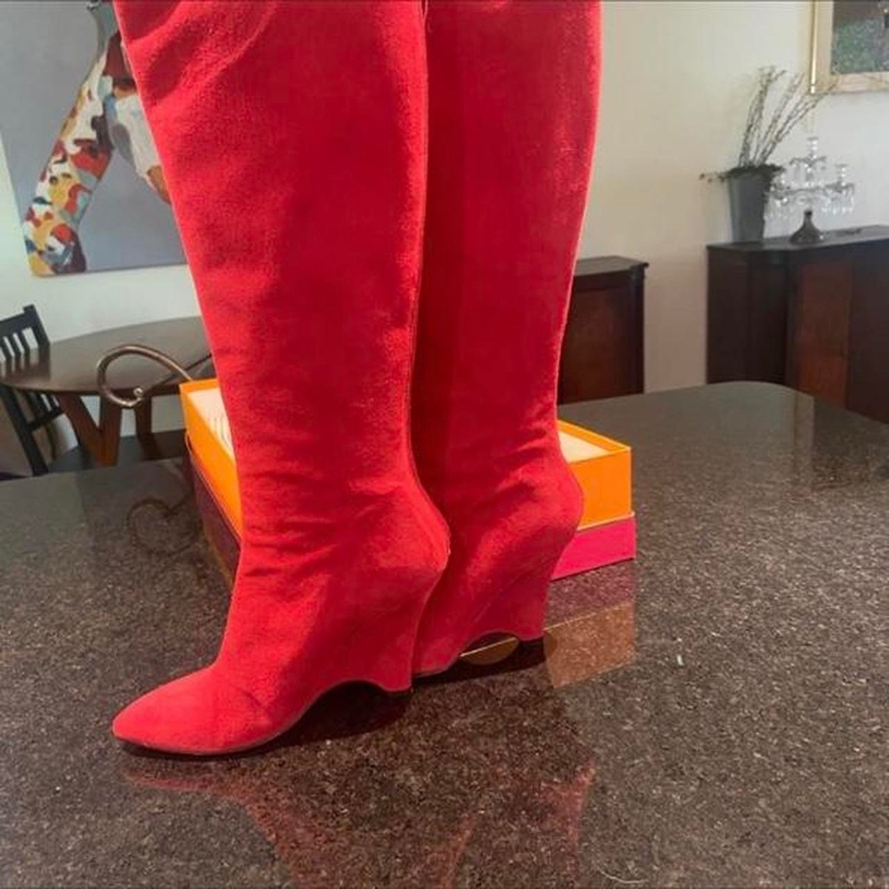 Red Kate Spade boots